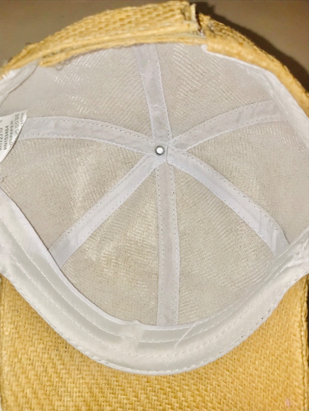 NWT Illuma Khaki Tan Paper Straw Baseball Cap Hat Summer Beach Boho Quiet Luxury - Picture 8 of 12